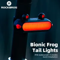 Lanterna bicicletei Rockbros Frog Tail RFL01 Black Gray photo 6