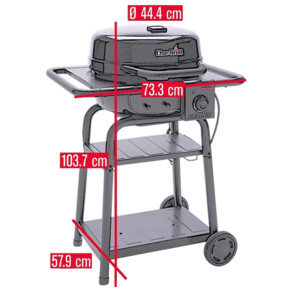 Grătar Char-Broil Patio Bistro E2Coal Hybrid TRU-Infrared 140255 Brichete, cărbuni / Mobil photo 8