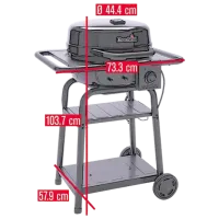 Мангал Char-Broil Patio Bistro E2Coal Hybrid TRU-Infrared 140255 Брикеты, уголь / Мобильный photo 8
