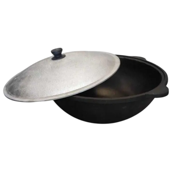 Котел Rishtan Uzbec WOK 12л / Чугун / Черный photo 1