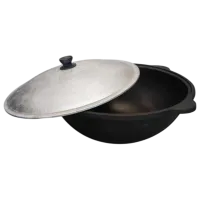 Котел Rishtan Uzbec WOK 10л / Чугун / Черный