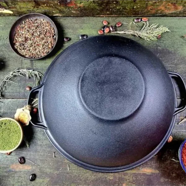 Казан Maysternya Uzbec WOK 8л / Чугун / Черный photo 6