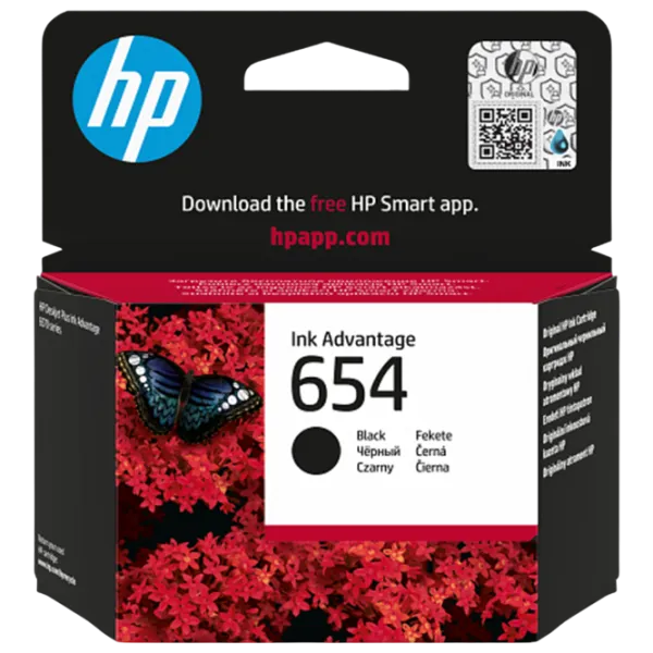 Cartuş HP 654 Black/ /  photo 1