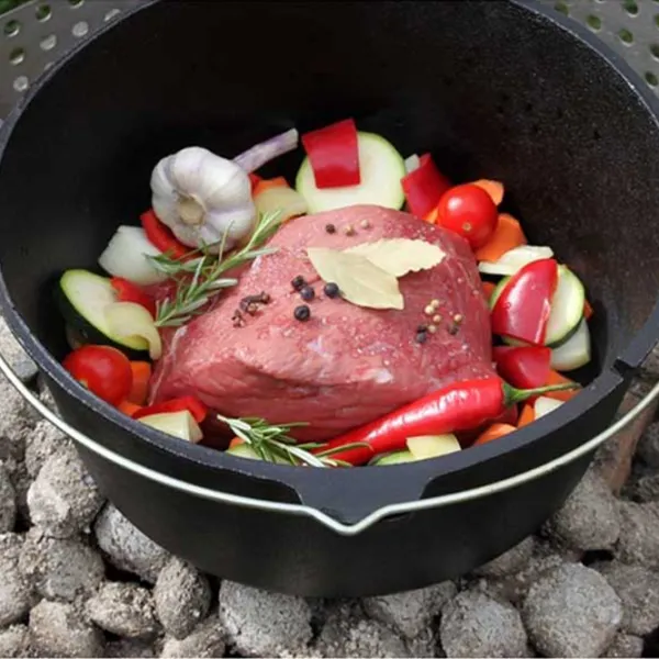 Ceaun pentru grătar Petromax Dutch Oven Essential 8l / Fontă / Black photo 4