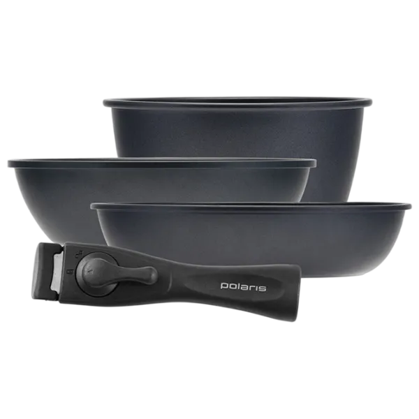 Set de tigăi Polaris EasyKeep 4DG Adâncă / 18 cm / Black photo 1