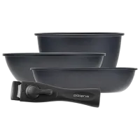Набор сковородок Polaris EasyKeep 4DG Глубокие / 18 см / Черный