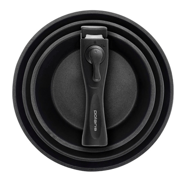 Set de tigăi Polaris EasyKeep 4DG Adâncă / 18 cm / Black photo 2