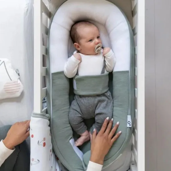 Babynest Doomoo Cocoon Tetra Jersey (CO13) Bumbac/ White Green photo 2