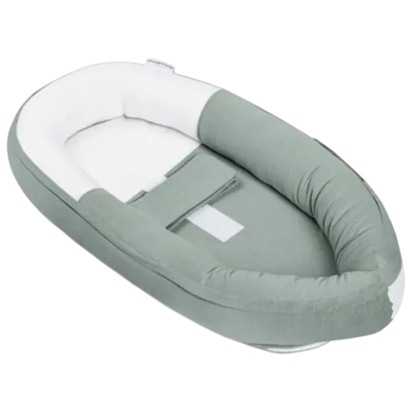 Babynest Doomoo Cocoon Tetra Jersey (CO13) Bumbac/ White Green photo 1