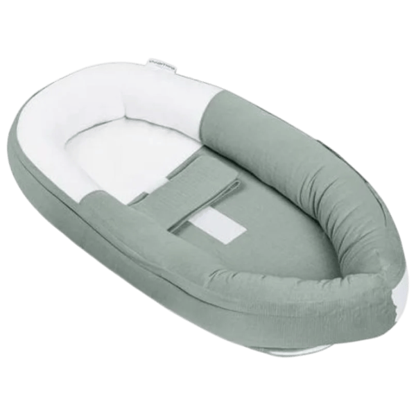 Babynest Doomoo Cocoon Tetra Jersey (CO13) Bumbac/ White Green photo 1