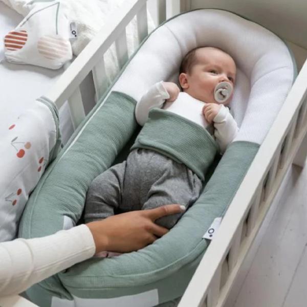 Babynest Doomoo Cocoon Tetra Jersey (CO13) Bumbac/ White Green photo 3