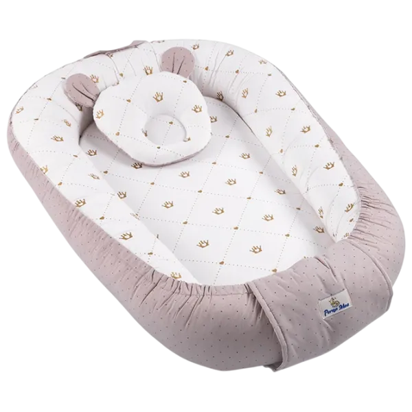Babynest PernaMea Buline (PM.100927/13) Bumbac/ White Brown photo 1