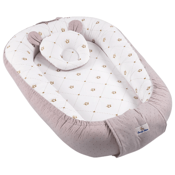 Babynest PernaMea Buline (PM.100927/13) Bumbac/ White Brown photo 1