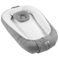 Babynest PernaMea Stars (PM.100927/6) Bumbac/ White Gray