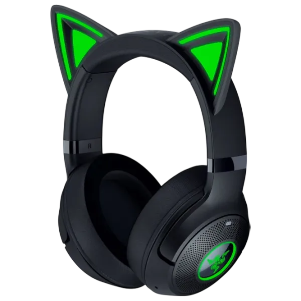 Наушники Razer Kraken Kitty Edition V2 Зелёный Черный Беспроводные/ Игровой photo 1