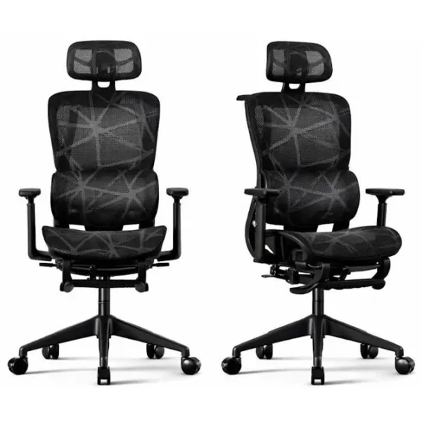 Fotoliu de birou Nex Home Extra Plasă/ Black Gray photo 3