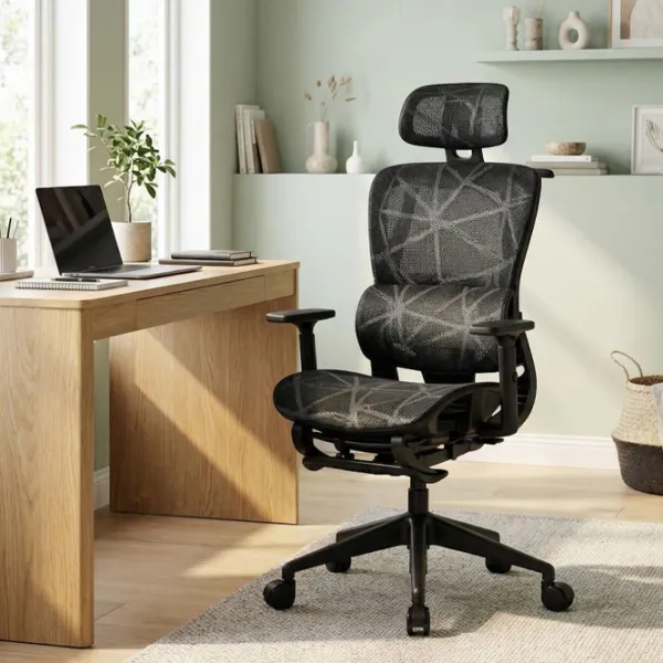 Fotoliu de birou Nex Home Extra Plasă/ Black Gray photo 5