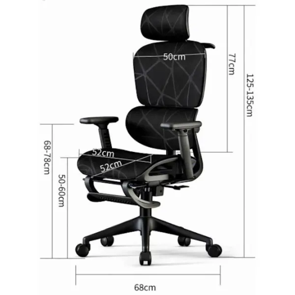 Fotoliu de birou Nex Home Extra Plasă/ Black Gray photo 6