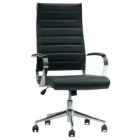 Fotoliu de birou AG Record Piele artificială/ Black Chrome