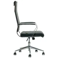 Fotoliu de birou AG Record Piele artificială/ Black Chrome photo 2