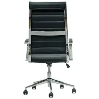 Fotoliu de birou AG Record Piele artificială/ Black Chrome photo 3