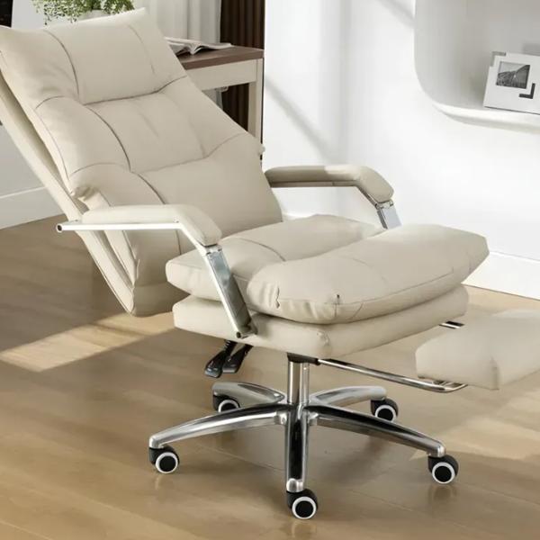 Fotoliu de birou AG Bubble  Piele artificială/ White Chrome photo 5