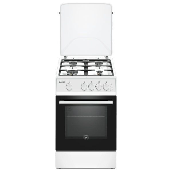 Aragaz Bauer TG 5640 WIC Pe gaz/ White/ Black photo 1