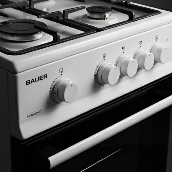 Aragaz Bauer TG 5640 WIC Pe gaz/ White/ Black photo 2