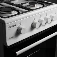 Aragaz Bauer TG 5640 WIC Pe gaz/ White/ Black photo 2