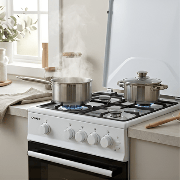 Aragaz Bauer TG 5640 WIC Pe gaz/ White/ Black photo 5