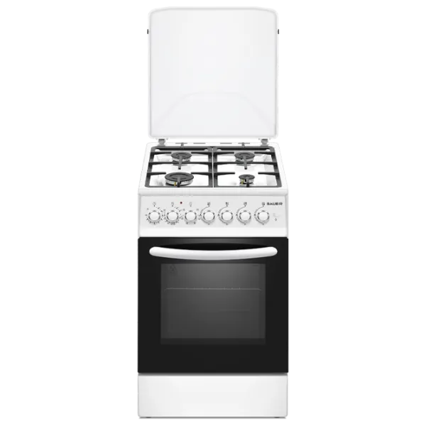 Aragaz Bauer TE 5640 WICTTF Pe gaz/ White/ Black photo 1
