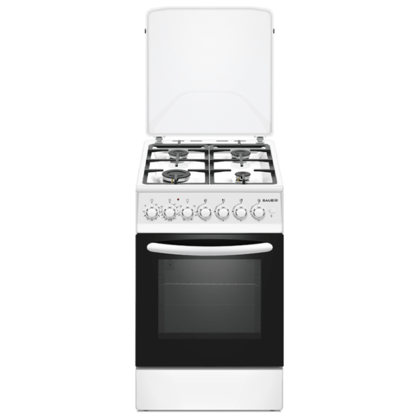 Aragaz Bauer TE 5640 WICTTF Pe gaz/ White/ Black photo 1