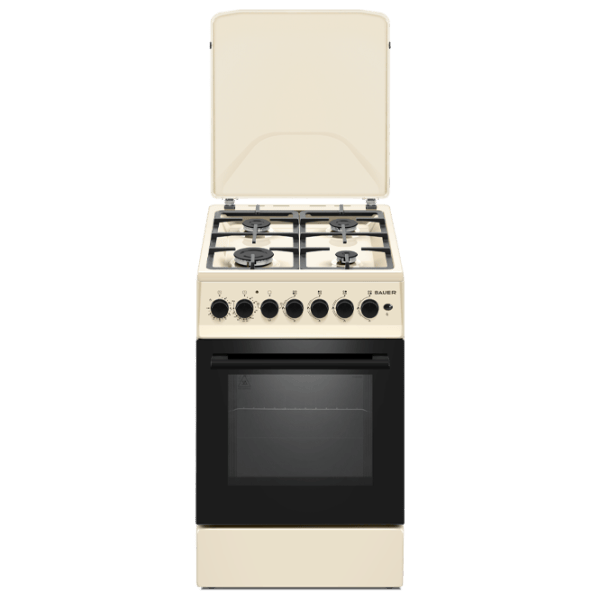 Плита Bauer TE 5640 BEICTT Газовая/ Бежевый/ Черный photo 1