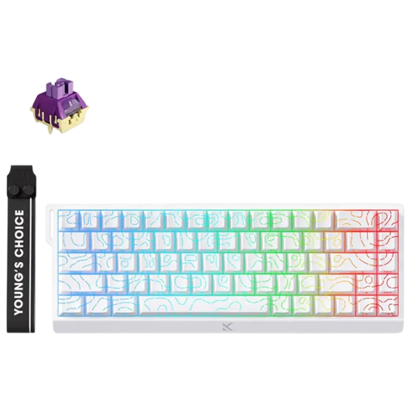 Tastatură Mchose Ace 68 Ultra Esports Fără fir / White photo 1