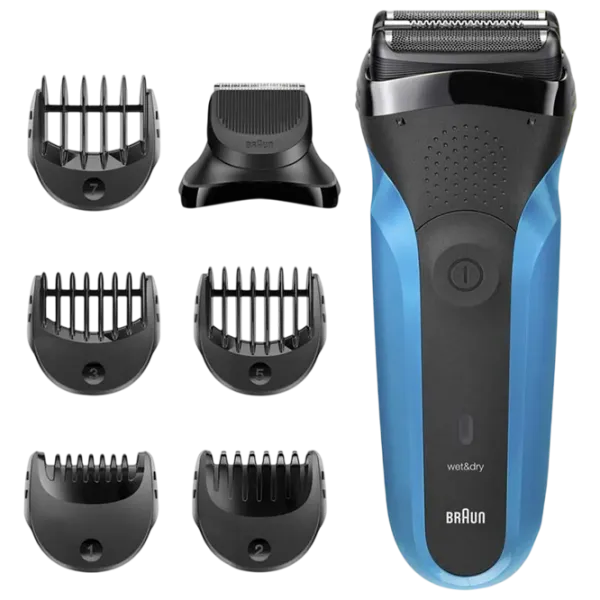 Aparat de ras electric Braun 310BT Black Blue  photo 1