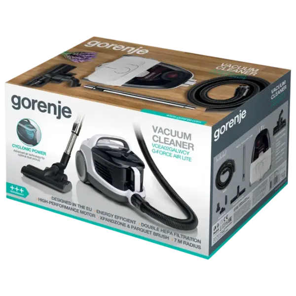 Пылесос Gorenje VCEA02GALWCY / Черный Белый photo 6
