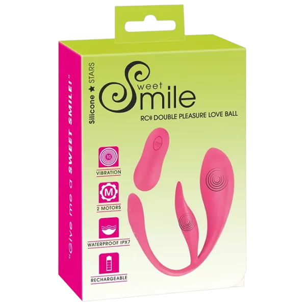 Вибратор Sweet Smile RC Double Pleasure Love Ball Розовый photo 1