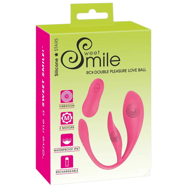 Вибратор Sweet Smile RC Double Pleasure Love Ball Розовый photo 1
