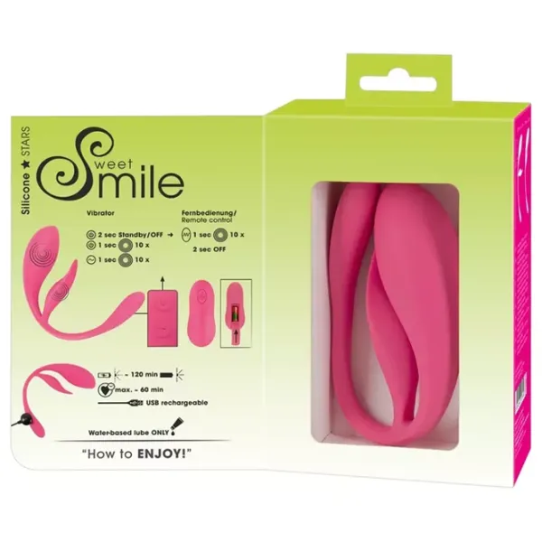 Вибратор Sweet Smile RC Double Pleasure Love Ball Розовый photo 14