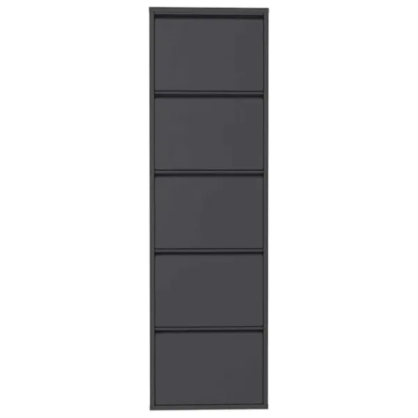 Обувной шкаф Trendy 5 Piece Metal 169 x 50 x 15см /Black /Антрацит photo 1