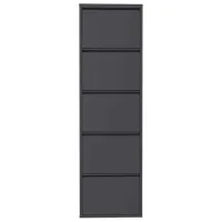 Обувной шкаф Trendy 5 Piece Metal 169 x 50 x 15см /Black /Антрацит