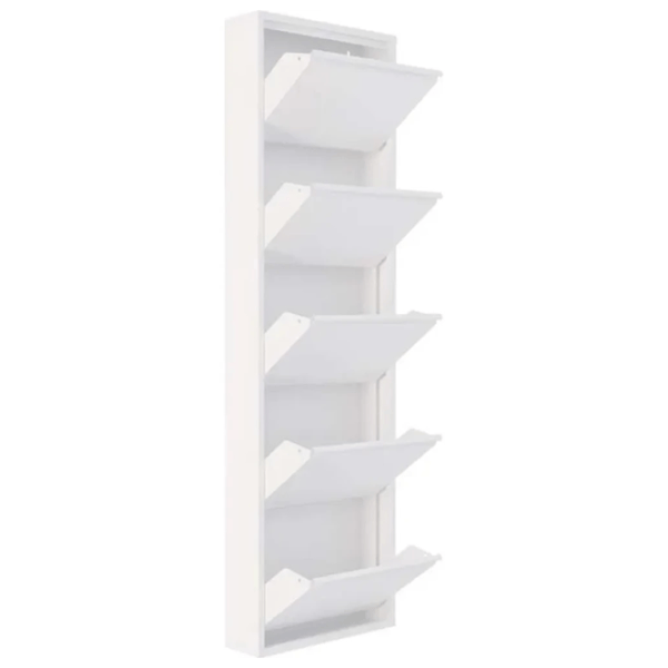 Обувной шкаф Trendy 5 Piece Metal 169 x 50 x 15см /White /Белый photo 2