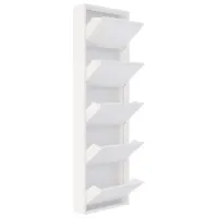 Обувной шкаф Trendy 5 Piece Metal 169 x 50 x 15см /White /Белый photo 2