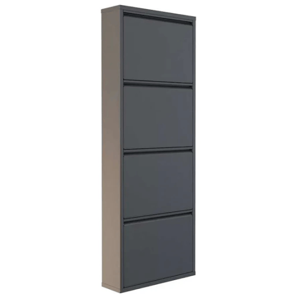 Обувной шкаф Trendy 4 Piece Metal 136 x 50 x 15см /Anthracite /Антрацит photo 3