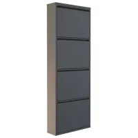 Обувной шкаф Trendy 4 Piece Metal 136 x 50 x 15см /Anthracite /Антрацит photo 3