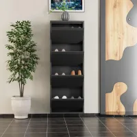 Обувной шкаф Trendy 4 Piece Metal 136 x 50 x 15см /Anthracite /Антрацит photo 5