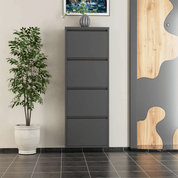 Обувной шкаф Trendy 4 Piece Metal 136 x 50 x 15см /Anthracite /Антрацит photo 6