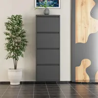 Обувной шкаф Trendy 4 Piece Metal 136 x 50 x 15см /Anthracite /Антрацит photo 6