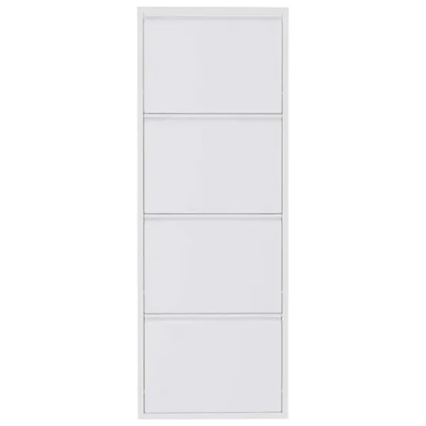 Обувной шкаф Trendy 4 Piece Metal 136 x 50 x 15см /White /Белый photo 1