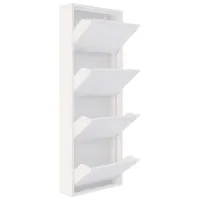 Обувной шкаф Trendy 4 Piece Metal 136 x 50 x 15см /White /Белый photo 3